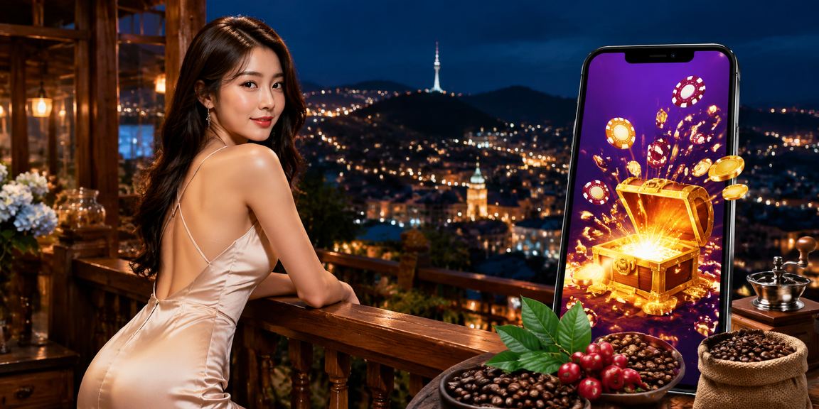 Người dùng tại Đà Lạt thao tác nhận khuyến mãi neo8 trên điện thoại bên ly cà phê